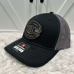 Laser engraved Dirty Hands Clean Money Trucker Richardson 112 Hat.